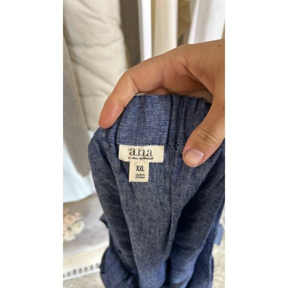 a.n.a. & Liz Claiborne Women's Size 2XL Set of 2 Summer Linen Blend Tanks #0448 - Picture 5 of 16